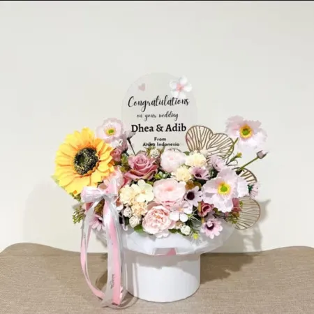 Bloom Box Akrilik Ucapan Wedding Kresek